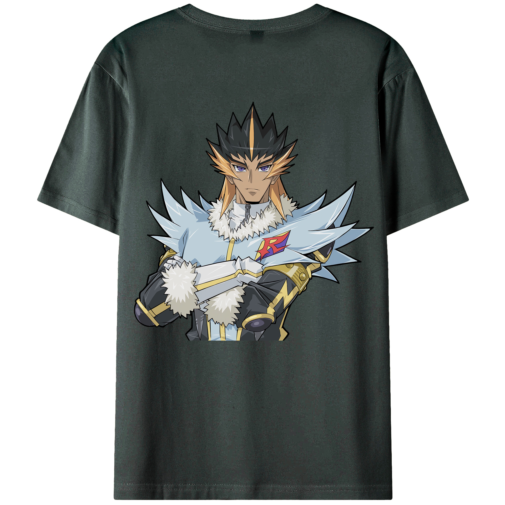 （画像用） 遊☆戯☆王 Yu-Gi-Oh! 綿100％ メンズ半袖Tシャツ（バックプリント） 通気性